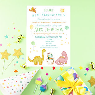 Invitation Baby shower Dinosaur