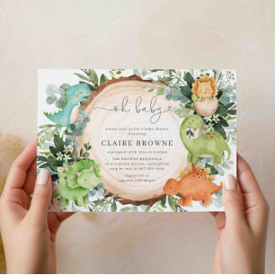 Invitation Baby shower Dinosaur