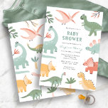 Invitation Baby shower Dinosaur<br><div class="desc">Invitation vos proches pour célébrer votre petit miracle à venir avec notre Invitation Baby shower Dinosaur. Créée avec amour, cette gamme d'invitations exquise est parfaite pour les garçons et les filles, car nous l'avons conçue pour être vraiment neutre sur le plan du genre. Les dinosaures ont été peints à la...</div>