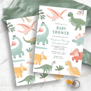 Invitation Baby shower Dinosaur