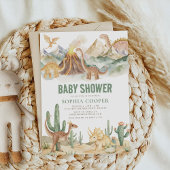 Invitation Baby shower Dinosaur Aquarelle Moderne