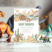 Invitation Baby shower Dinosaur Aquarelle Moderne