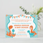 Invitation Baby shower Dinosaur avec enveloppes (Debout devant)