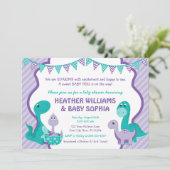 Invitation Baby shower Dinosaur avec enveloppes (Debout devant)