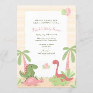 Invitation Baby shower Dinosaur Babies