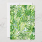 Invitation Baby shower Dinosaur Boy verdoyant (Dos)