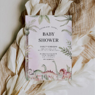 Invitation Baby shower Dinosaur mariage