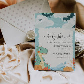 Invitation Baby shower Dinosaur mariage