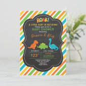 invitation baby shower dinosaure (Debout devant)