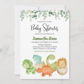 Invitation Baby Shower Dinosaure (Devant)