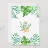 Invitation Baby Shower Dinosaure Feuillage (Dos)