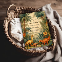 Baby Shower Dinosaure Jungle Vintage