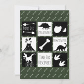 Invitation Baby Shower Dinosaures Préhistoriques (Dos)