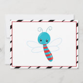 Invitation Baby shower d'insectes caricaturaux mignons (Dos)