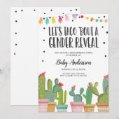 Invitation Baby shower d'invitation à la fête de la révélatio (Devant / Derrière)