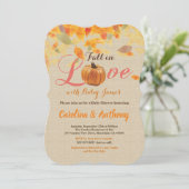 Invitation baby shower d'invitation à l'automne (Debout devant)