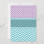 Invitation Baby shower d'invitation à l'éléphant Turquoise mo (Dos)