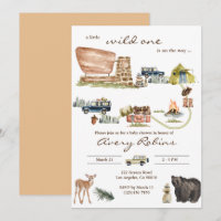 Baby shower d'invitation à thème du parc national
