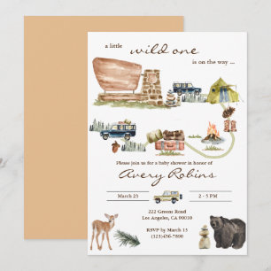 Invitation Baby shower d'invitation à thème du parc national