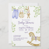 Invitation Baby shower d'invitation avec des designs charmant (Devant)