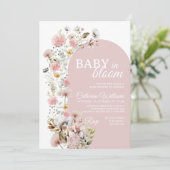 Invitation Baby shower d'invitation Baby In Bloom (Debout devant)