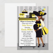 Invitation Baby shower d'invitation d'abeilles Sexe Révéler E (Devant / Derrière)