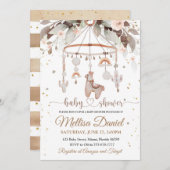 Invitation Baby shower d'invitation Llama Toys Boho Alpak Boh (Devant / Derrière)