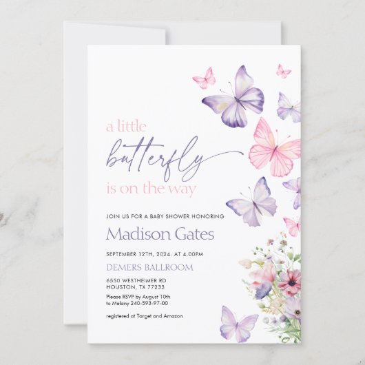 Invitation Baby shower d'invitation numérique ou imprimée (Devant)