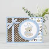 Invitation Baby shower d'invitation pour les ours en peluche (Debout devant)