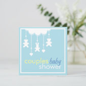 Invitation Baby shower d'invitation Sweet Boy Mobile Couples (Debout devant)