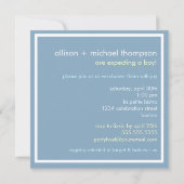 Invitation Baby shower d'invitation Sweet Boy Mobile Couples (Dos)
