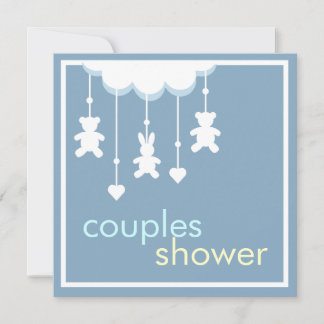Invitation Baby shower d'invitation Sweet Boy Mobile Couples