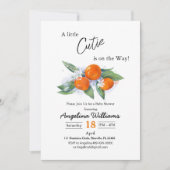 Invitation Baby shower d'invitation tangerine (Devant)