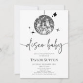 Invitation Baby shower Disco Ball Disco Silver (Devant)