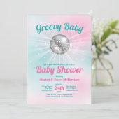 Invitation Baby shower Disco Ball Super (Debout devant)