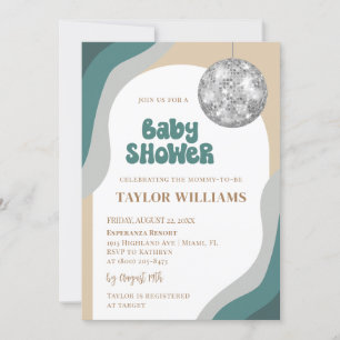 Invitation Baby shower Disco super