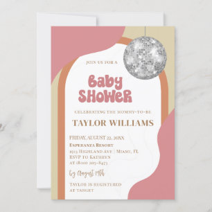 Invitation Baby shower Disco super