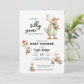 Invitation Baby shower d'oie (Debout devant)