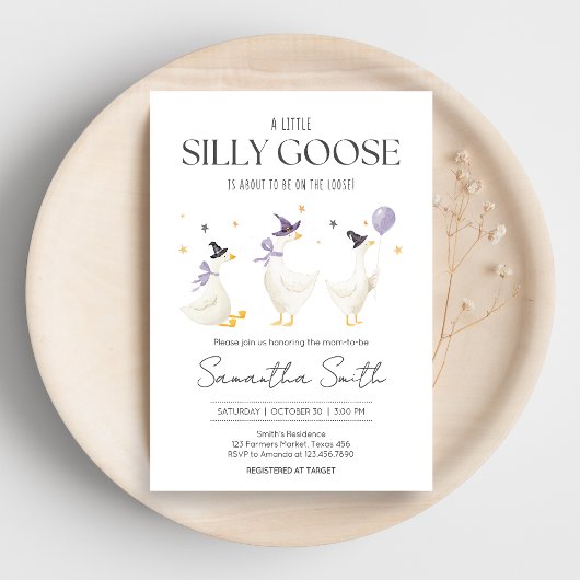 Invitation Baby shower d'oie