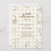 Invitation Baby shower d'oie de printemps à main t (Devant)