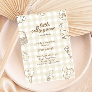 Invitation Baby shower d'oie de printemps à main t