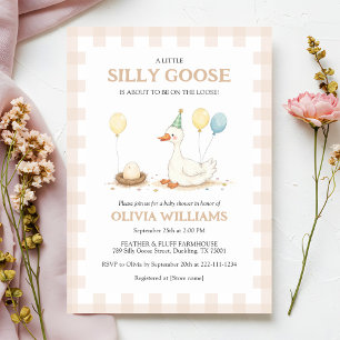 Invitation Baby shower d'oie fine