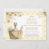 Invitation Baby shower d'oie soie jaune Budget (Devant)