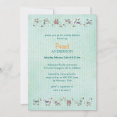 Invitation Baby shower d'Oiseaux de Fleurs Whimsical (Dos)