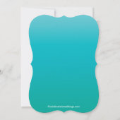 Invitation Baby shower d'Ombre Turquoise élégant (Dos)