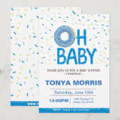 Invitation Baby shower Donut (Devant / Derrière)