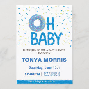 Invitation Baby shower Donut