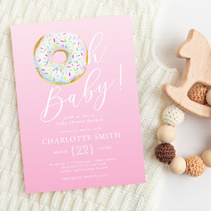 Invitation Baby shower Donut