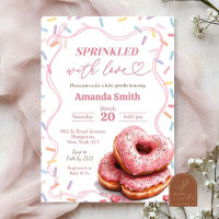 Baby Shower Donut Rose Saupoudré D'amour