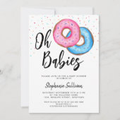 Invitation Baby shower Donut Twins (Devant)